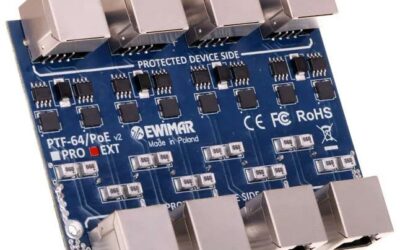4-kanałowy moduł ogranicznika przepięć sieci LAN Gigabit Ethernet EWIMAR PTF-64-EXT/PoE