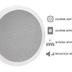 GŁOŚNIK SUFITOWY PA HQM-SO615 6W 100V BIAŁY