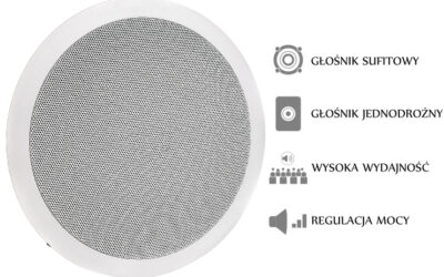 GŁOŚNIK SUFITOWY PA HQM-SO615 6W 100V BIAŁY