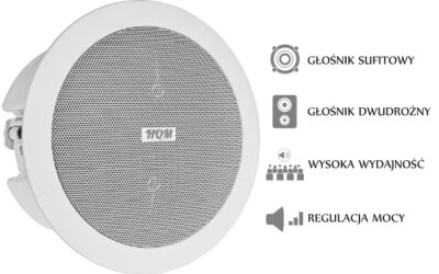GŁOŚNIK SUFITOWY PA HQM-SOZ1024 10W 100V BIAŁY