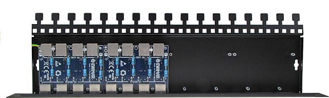 8-kanałowy panel zabezpieczający serii PRO z podwyższoną ochroną przepięciową POE EWIMAR PTF-58R-PRO