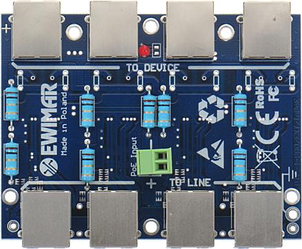 Moduł LAN z zabezpieczeniem przeciwprzepięciowym EXT z funkcją InPoE EWIMAR PTF-54-EXT/InPoE/P