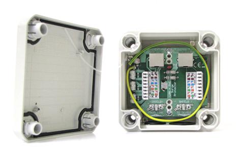 Zewnętrzne zabezpieczenie przeciwprzepięciowe IP serii EXTREME z ochroną PoE EWIMAR BOX-1-PTF-51-EXT