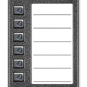 ACO CDN-6NP GR Podświetlany panel listy lokatorów z 6 przyciskami