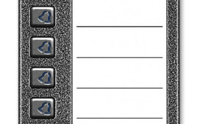 ACO CDN-6NP GR Podświetlany panel listy lokatorów z 6 przyciskami
