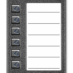 ACO CDN-6NP ST Podświetlany panel listy lokatorów z 6 przyciskami
