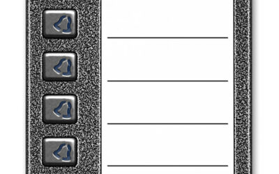 ACO CDN-6NP ST Podświetlany panel listy lokatorów z 6 przyciskami