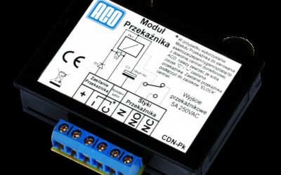 ACO CDN-PK Uniwersalny moduł przekaźnika, podłączenie zwory.