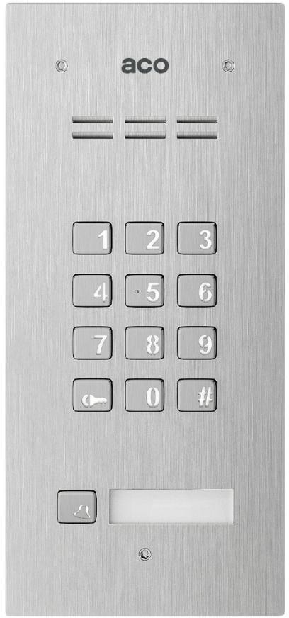 ACO COMO-PRO-CODE-A1 Panel domofonowy COMO-PRO-CODE-A1, audio, 1 przycisk dzwonienia, zamek szyfrow
