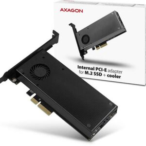 Adapter Axagon PCEM2-DC PCI-E x4 na M.2 NVMe z chłodzeniem