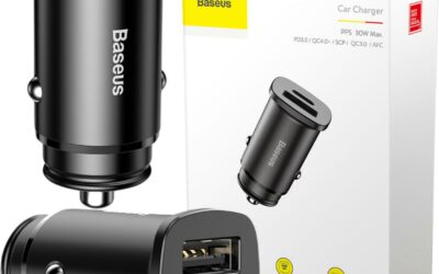 ŁADOWARKA SAMOCHODOWA Baseus Square CCALL-AS01 30W 5A 1x USB-A 1x USB-C QC 4.0+