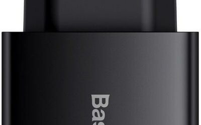 ŁADOWARKA SIECIOWA Baseus Compact Quick Charger CCXJ-E01 30W 2x USB-A 1x USB-C PD 3.0 QC 3.0 CZARNA