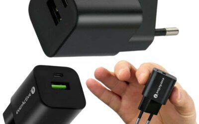ŁADOWARKA SIECIOWA everActive GaN SC-390QB 30W 1xUSB-C 1xUSB-A PD PPS