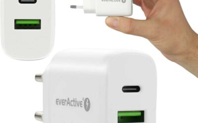 ŁADOWARKA SIECIOWA everActive SC-370Q 25W 1xUSB-C 1xUSB-A PD PPS