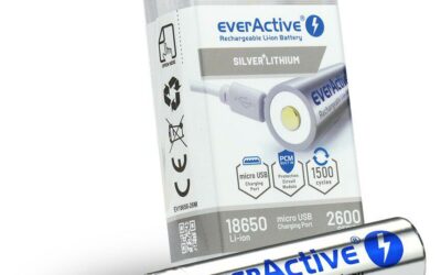 Akumulator 18650 Li-Ion 3,7V everActive 2600mAh (1 szt.) micro-USB z zabezpieczeniem