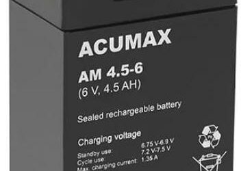 Akumulator AGM ACUMAX serii AM 6V 4,5Ah