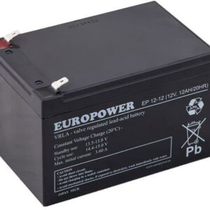 Akumulator AGM EUROPOWER serii EP 12V 12Ah (Żywotność 6-9 lat)