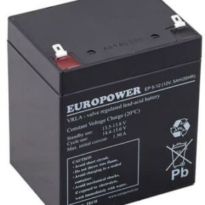 Akumulator AGM EUROPOWER serii EP 12V 5Ah T1 (Żywotność 6-9 lat)