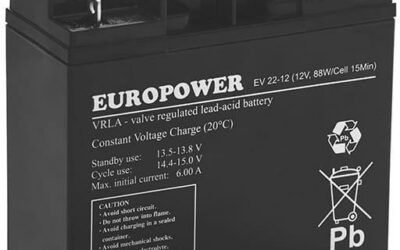 Akumulator AGM EUROPOWER serii EV 12V 20Ah/C10