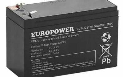 Akumulator AGM EUROPOWER serii EV 12V 8Ah/C10 (Żywotność 6-9 lat) T1