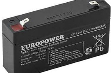 Akumulator AGM EUROPOWER serii EP 6V 1,2Ah (Żywotność 6-9 lat)