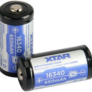 Akumulatorek 16340 / R-CR123 3,7V Xtar 650mAh (1 szt.) z zabezpieczeniem