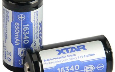 Akumulatorek 16340 / R-CR123 3,7V Xtar 650mAh (1 szt.) z zabezpieczeniem
