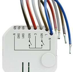 SATEL BE WAVE Bezprzewodowy dwukanałowy sterownik 230 V AC, dopuszkowy Smart CH Relay ASW-210 ABAX2