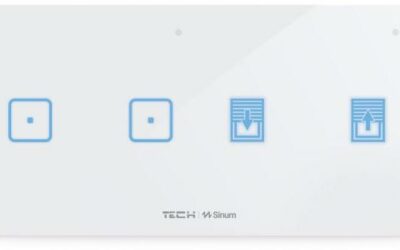 Bezprzewodowy dwupolowy włącznik światła i rolet biały WSZ-22P Tech Sterowniki