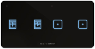 Bezprzewodowy dwupolowy włącznik światła i rolet czarny WSZ-22L Tech Sterowniki