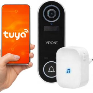 BEZPRZEWODOWY DZWONEK Z KAMERĄ WI-FI, TUYA VIRONE VDB-1