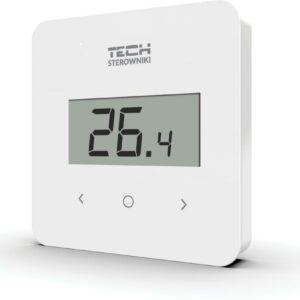 Bezprzewodowy regulator pokojowy biały R-8B PLUS Tech Sterowniki