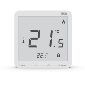 Bezprzewodowy regulator pokojowy biały R-8S PLUS Tech Sterowniki