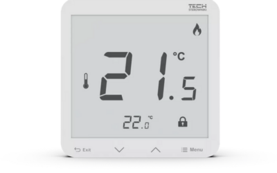 Bezprzewodowy regulator pokojowy biały R-8S PLUS Tech Sterowniki