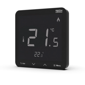 Bezprzewodowy regulator pokojowy czarny R-8S PLUS Tech Sterowniki