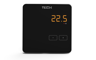 Bezprzewodowy regulator pokojowy czarny R-8Z Tech Sterowniki