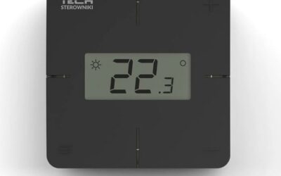 Bezprzewodowy regulator pokojowy mechaniczny czarny R-8X Tech Sterowniki