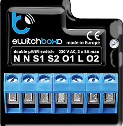 Przełącznik Blebox SwitchBoxD WiFi 230V dwukanałowy sterowany z aplikacji