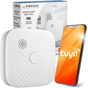 Czujnik dymu Firesco ZR153SW CB z WiFi aplikacja Tuya