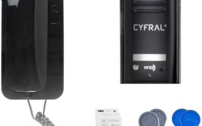 DOMOFON CYFRAL COSMO 1-LOKATORSKI KASETA CZARNA/UNIFON CZARNY