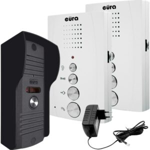 DOMOFON ''EURA'' ADP-51A3 ''DIFESA'' - 1-rodzinny, 2 unifony, interkom, biały