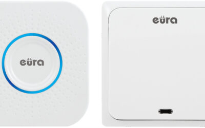 DZWONEK BEZPRZEWODOWY ”EURA” WDP-82H2 bezbateryjny, przycisk (kinetyczny), możliwoś