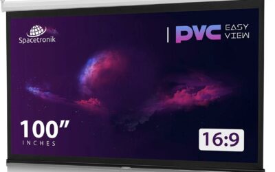 Ekran projekcyjny zwijany ręcznie 100″ 16:9 PVC 1.0 Gain 160°