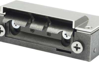 Elektrozaczep przeciwpożarowy HARTTE XSHD12R-C 12V DC rewersyjny z wyślizgiem