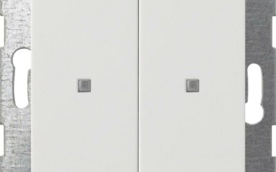 GIRA czujnik przyciskowy 2x KNX ONE System 55 czysta biel mat 517327
