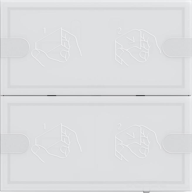 GIRA czujnik przyciskowy 4 Komfort 2x KNX TS4 białe 5002003
