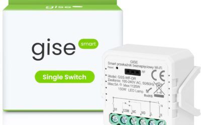 GISE Smart Pojedynczy moduł przekaźnikowy bezpotencjałowy WiFi | Tuya | GSS-WF-DR