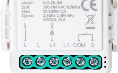 GISE Smart Pojedynczy moduł przekaźnikowy (bez N) Zigbee | Tuya | GSS-ZB-NN