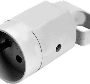 Gniazdo 315-01 z uchem z uziemieniem 2P+Z 16A  250V IP20 BIAŁA VIPLAST 315-01