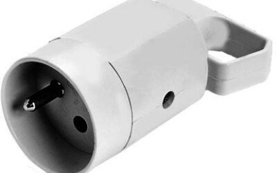 Gniazdo 315-01 z uchem z uziemieniem 2P+Z 16A  250V IP20 BIAŁA VIPLAST 315-01